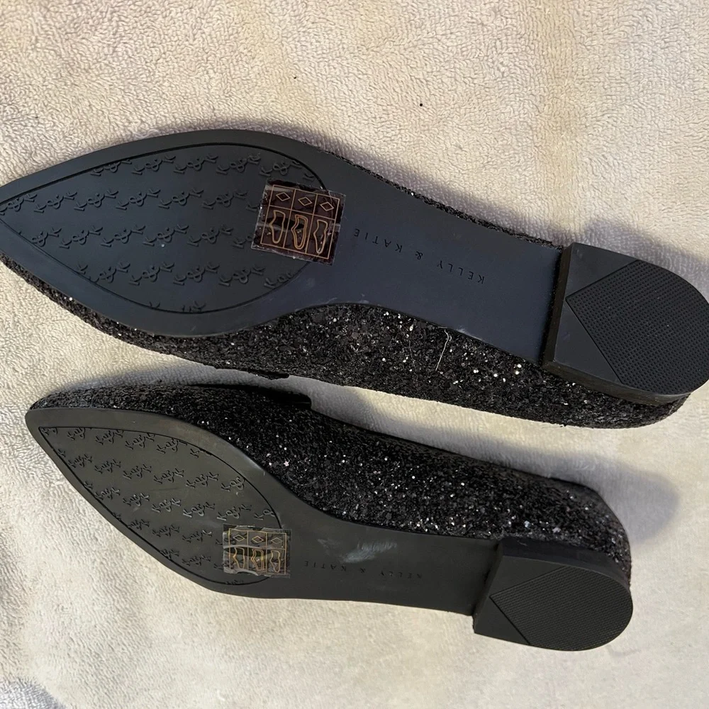 New Kelly & Katie black sparkle flats - Picture 3 of 4
